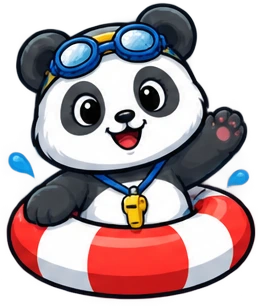Panda Swim Class mascot